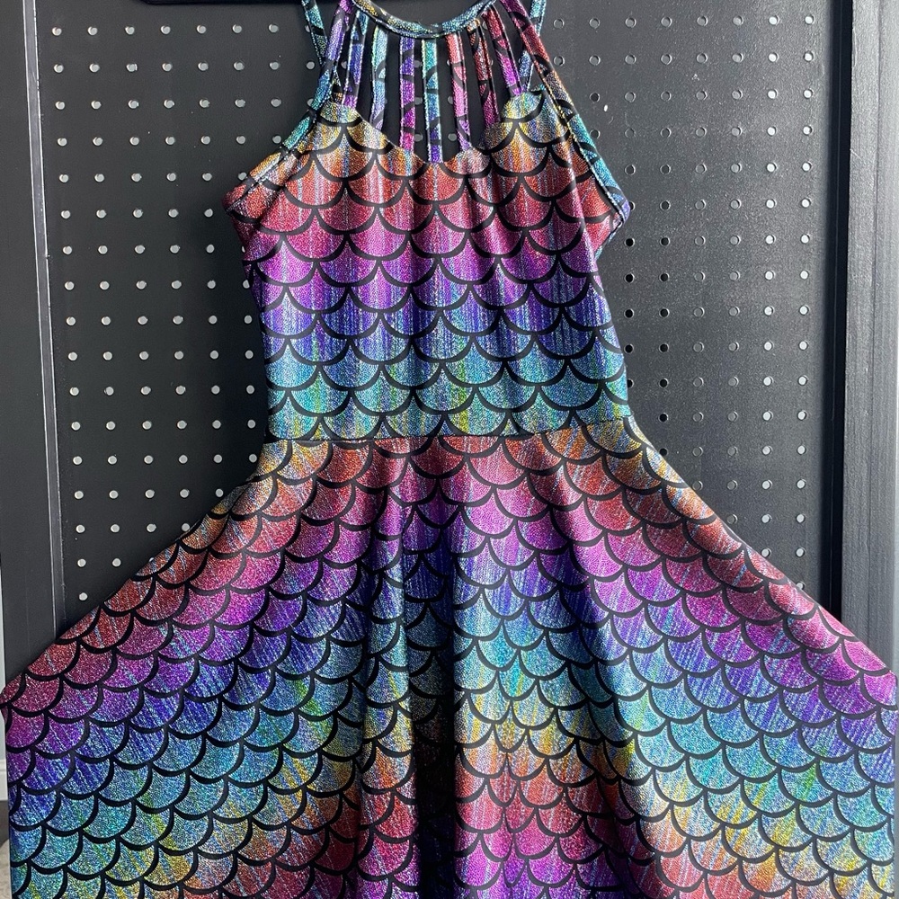 Blackmilk Mermaid Rainbow Strapped Up Dress size S